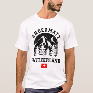 T-shirt Andermatt Suisse Station de ski Alpes Ski Alpin