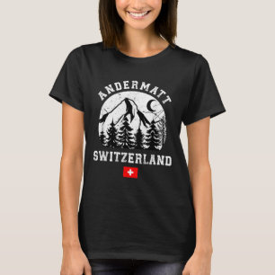 T-shirt Andermatt Suisse Station de ski Alpes Ski Alpin