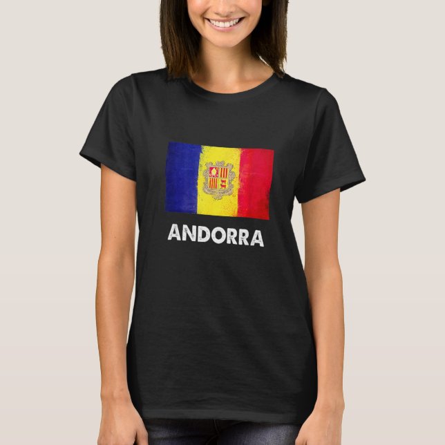 T-shirt Andorra Flag  Andorran  1 (Devant)