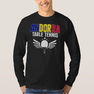T-shirt Andorra Table Tennis   Support Andorran Ping Pong 