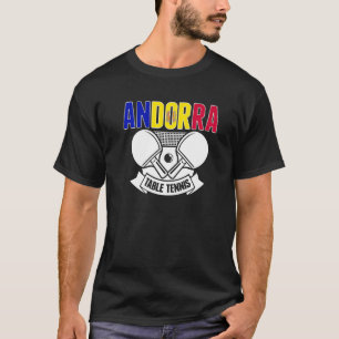 T-shirt Andorre Ping Pong Andorre Andorre Tennis de table