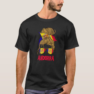 T-shirt Andorre Pour fille andorrane Drapeau pour femmes A