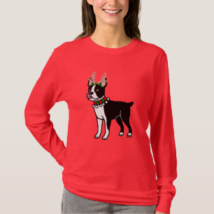 T-shirt Andouillers de Noël de Boston Terrier
