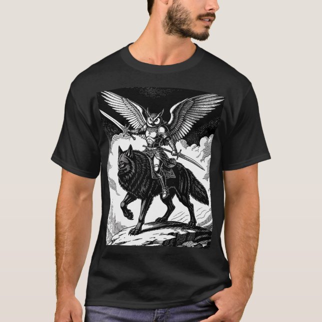 T-shirt Andras le Cavalier au Hibou (Devant)