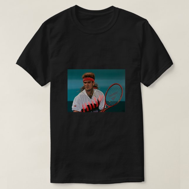 T-shirt Andre Agassi Peinture Classique (Design devant)