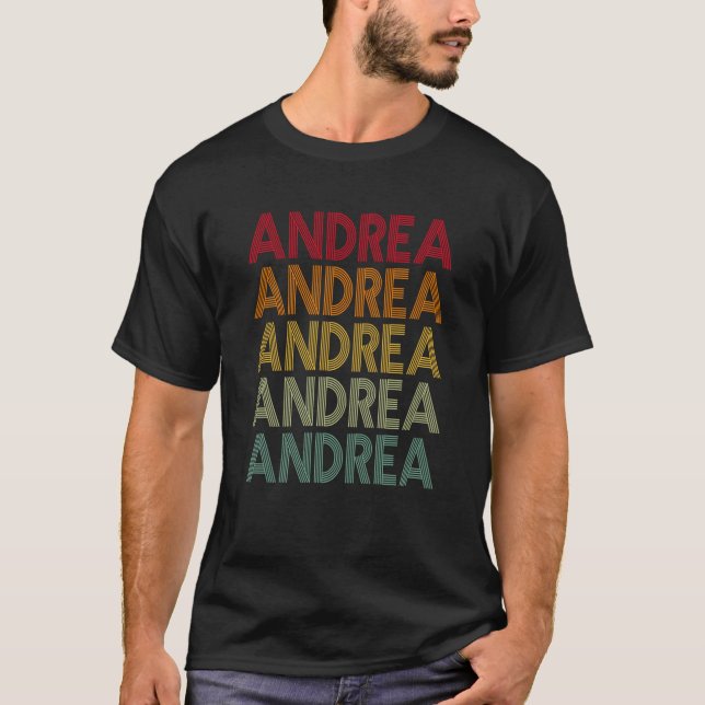 T-shirt Andrea Retro Nom Humour Nom (Devant)