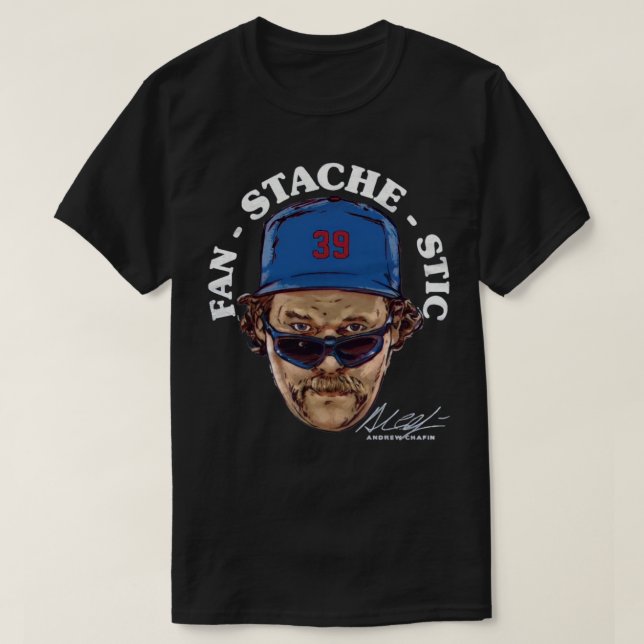 T-shirt Andrew Chafin fan stache (Design devant)