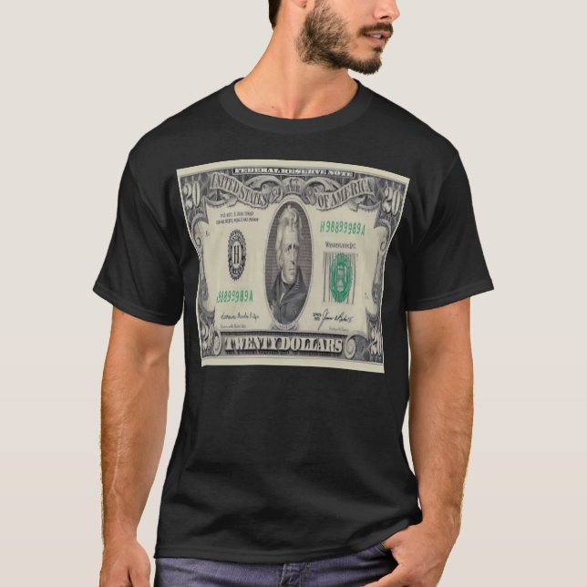 T-shirt Andrew Jackson, Bill à vingt dollars (Devant)