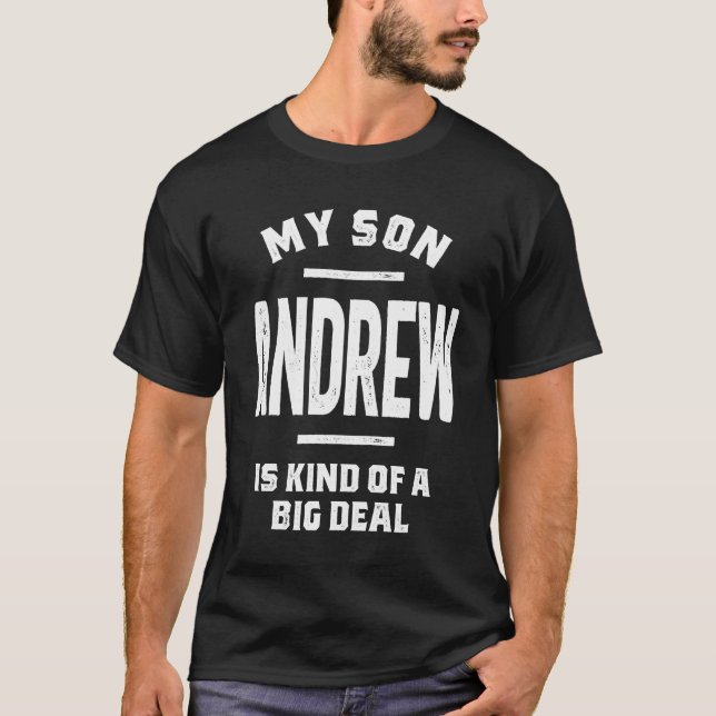 T-shirt Andrew Nom personnalisé Cadeau Anniversaire (Devant)