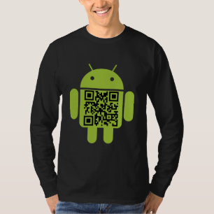 T-shirt Android QR Code homme long manches