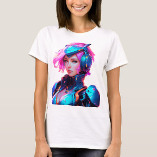T-shirt Android Techno Space Girl