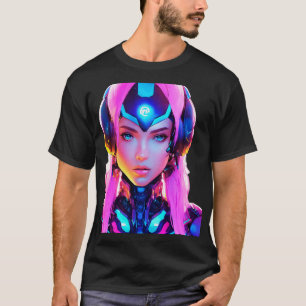 T-shirt Android Techno Space Girl
