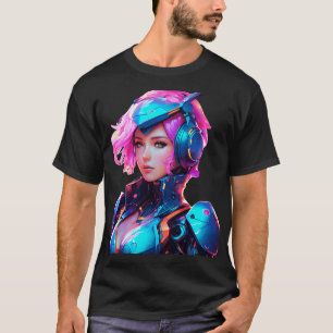 T-shirt Android Techno Space Girl
