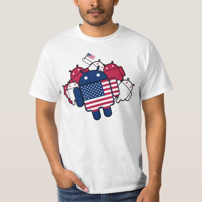 T-shirt Androïde patriotique (Devant)