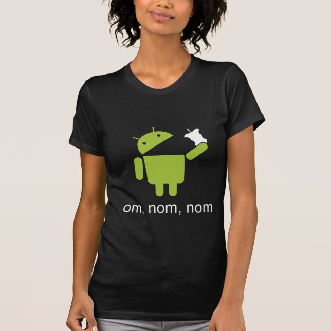 T-shirt androïde > pomme (chemise foncée) (Devant)