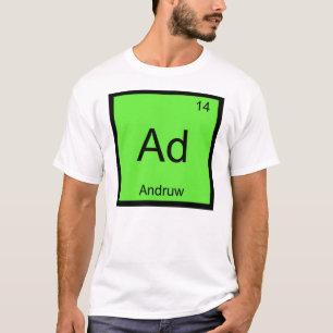 T-shirt Andruw Nom Chimie Élément Tableau Périodique