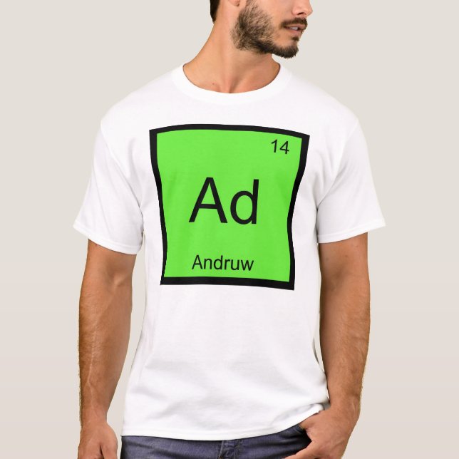 T-shirt Andruw Nom Chimie Élément Tableau Périodique (Devant)