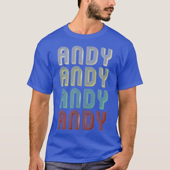 T-shirt Andy Dans Funny Retro Vintage Disco (Devant)