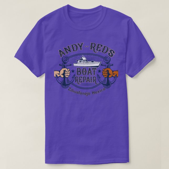 T-shirt Andy Reds Boat Repair de Shawshank Redemption (Design devant)