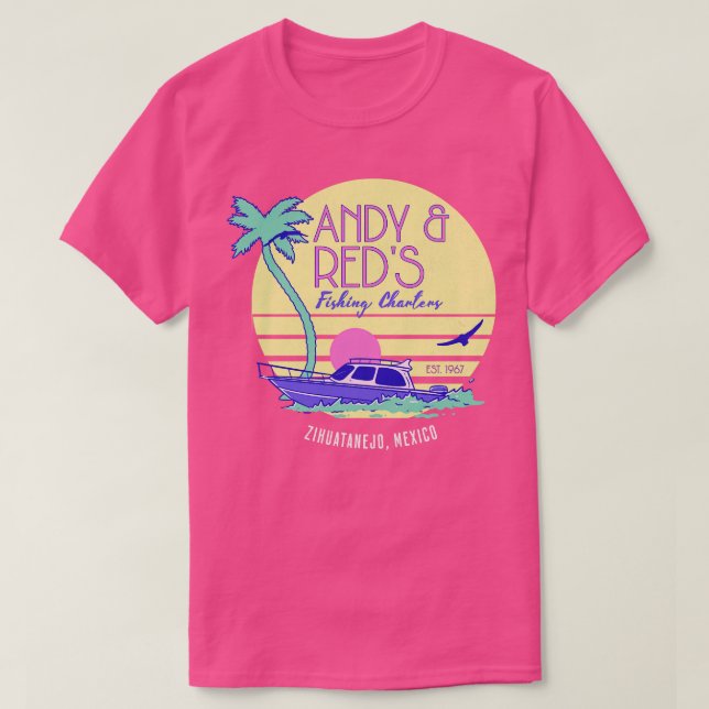 T-shirt Andy Reds Charters de pêche Zihuantanejo Mexique (Design devant)