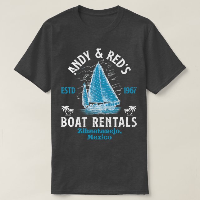 T-shirt Andy Reds Location De Bateaux Shawshank (Design devant)