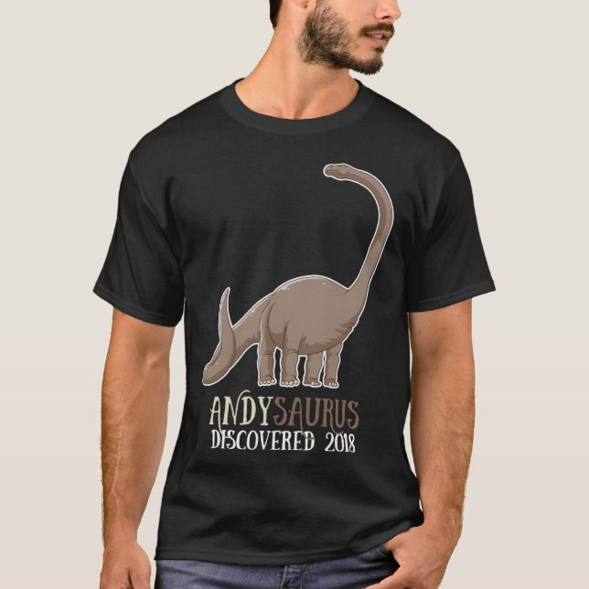 T-shirt Andysaurus Discovered 2018 Dinosaur  rex Kids (Devant)