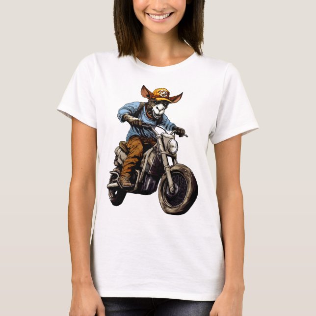 T-shirt Âne de moto (Devant)