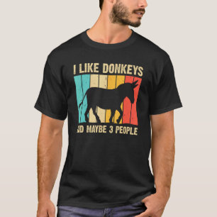T-shirt Âne Drôle Pour Hommes Femmes Mule Équin Cheval Ani
