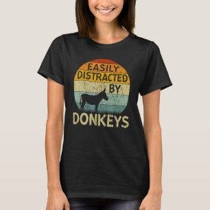 T-shirt Âne Facilement Distrait Par Les Ânes