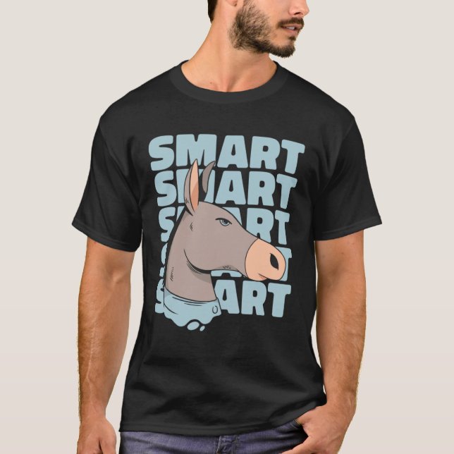 T-shirt Âne intelligent Âne Mini Cheval (Devant)