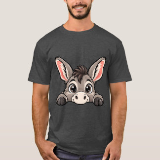 T-shirt Âne mignon Peekaboo