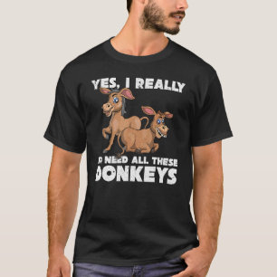 T-shirt Âne mou Ferme d'élevage d'animaux d'élevage d'élev