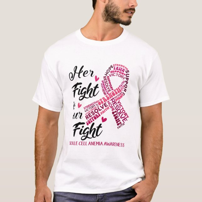 T-shirt Anémie falciforme Son combat est notre combat (Devant)