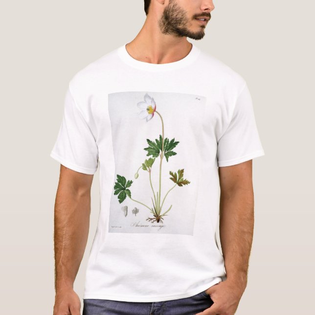 T-shirt Anémone en bois de "Phytographie Medicale" par (Devant)