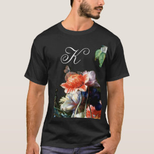 T-SHIRT ANEMONES ROUGES ROUGES ROSES FLEURS BLANCHES, MONO
