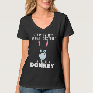 T-shirt Ânes C'est mon costume d'humain Je suis vraiment