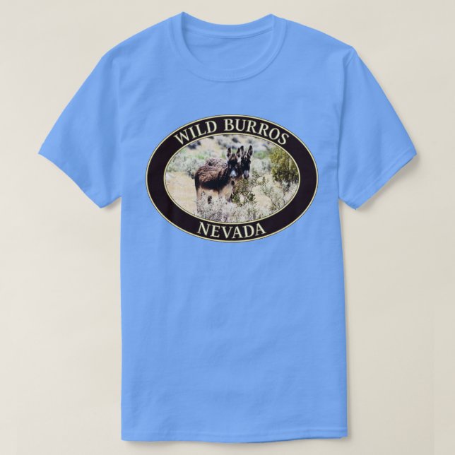T-shirt Ânes de Burros sauvages du Nevada 2 (Design devant)