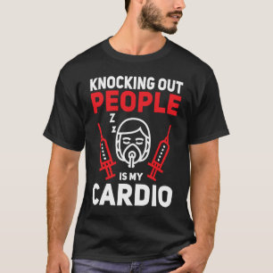 T-shirt Anesthésie Tech Knocke Out Personnes Cardio Anesth