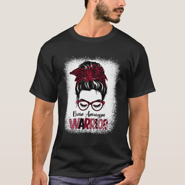 T-shirt Aneurysme Mois guerrier Bourgogne Ruban (Devant)