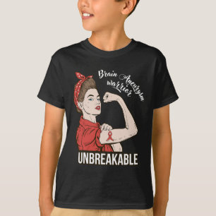 T-shirt Aneurysme Sensibilisation Guerrier Indestructible