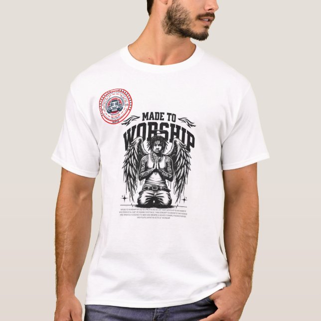 T-shirt Ange afro-américain (Devant)