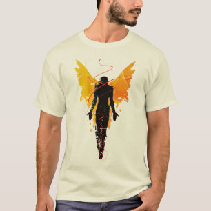 T-shirt Ange aux ailes dorées – Abstrait audacieux