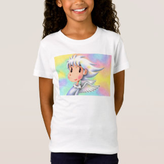 T-Shirt Ange aux cheveux blancs.