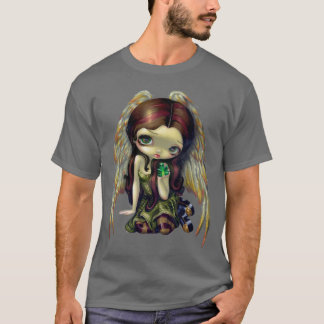 T-shirt Ange avec fée observée de CHEMISE d'émeraudes la