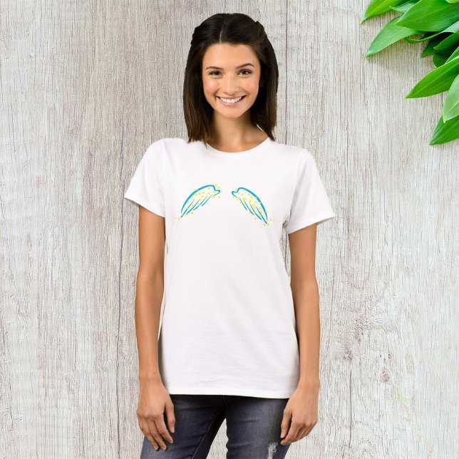 T-shirt Ange céleste avec étoiles étincelantes (Créateur téléchargé)