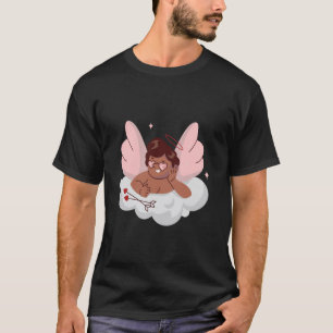 T-shirt ange cherubin africain cupidon noir saint-valentin