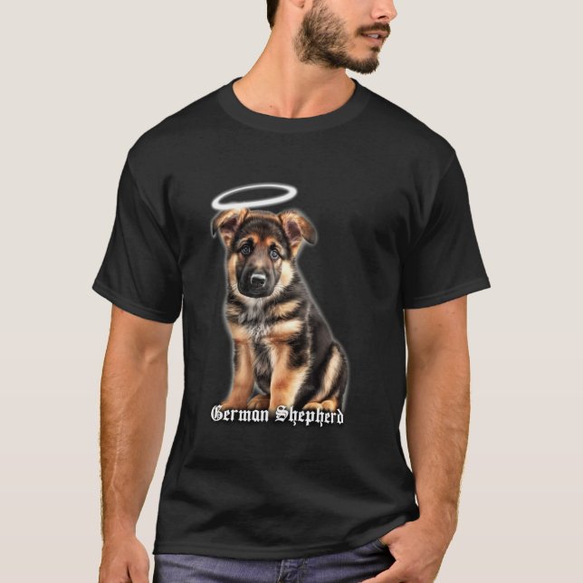 T-shirt Ange chiot berger allemand (Devant)