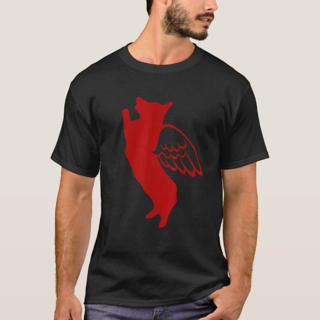 T-shirt Ange de chien Corgi rouge (Devant)