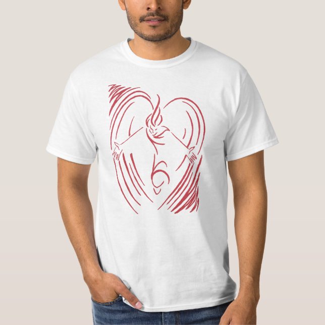 T-shirt Ange de coeur - T de base (Devant)
