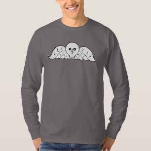 T-shirt Ange de crâne de pierre tombale coloniale de Bosto
